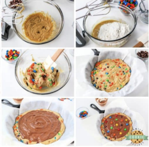 The Perfect Dessert for Pizza Night: M&M Skillet Cookie