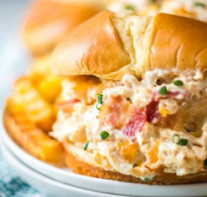 Slow Cooker Chicken Bacon Ranch Sandwiches