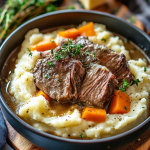 Pot Roast Over Mashed Potatoes