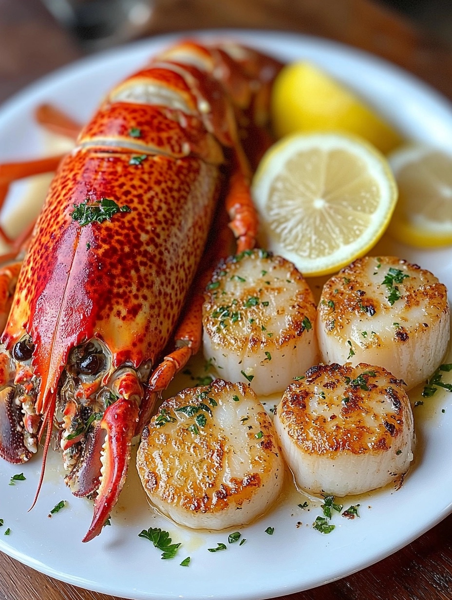 Garlic Butter Lobster and Scallops Recipe