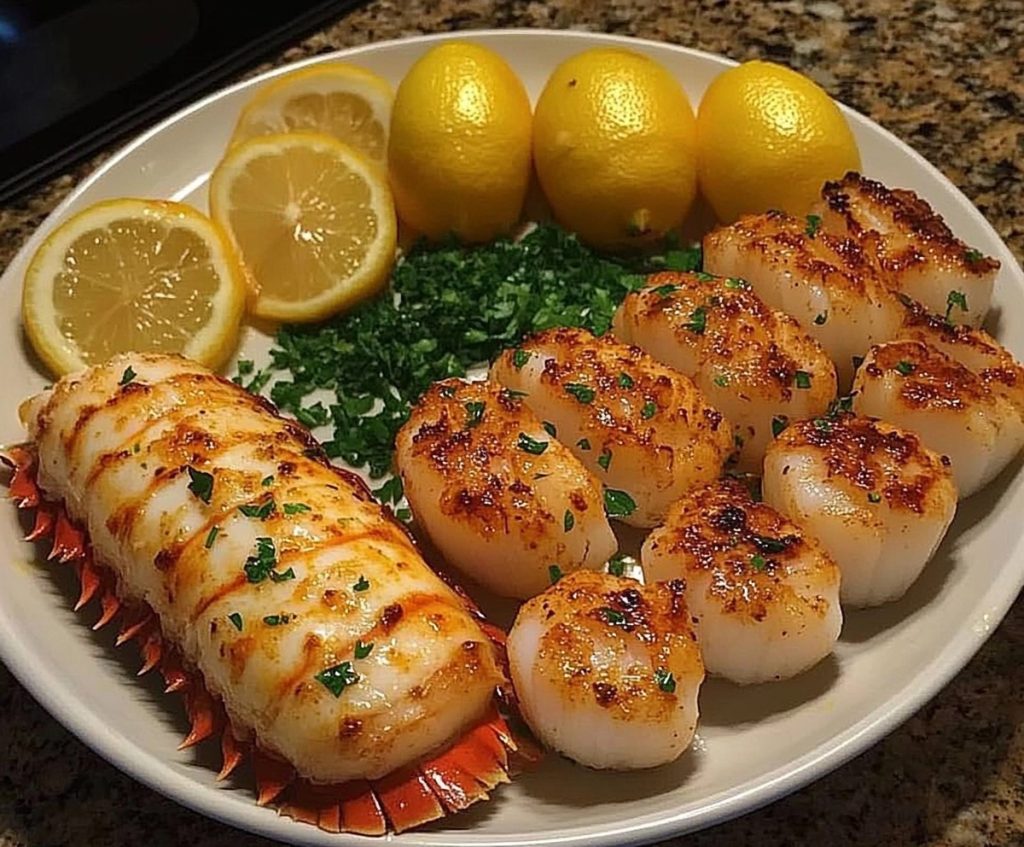 Garlic Butter Lobster and Scallops Recipe