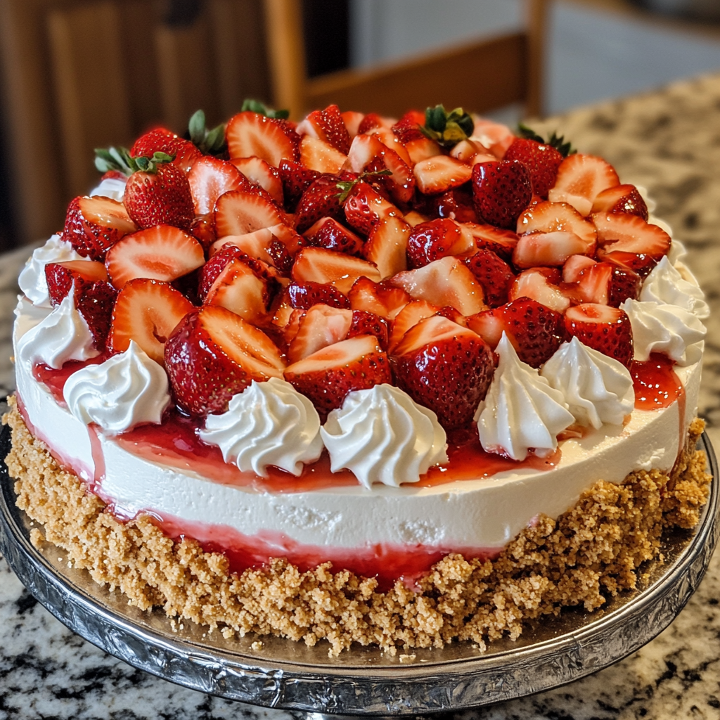 Berrylicious Strawberry Crunch Cheesecake Recipe