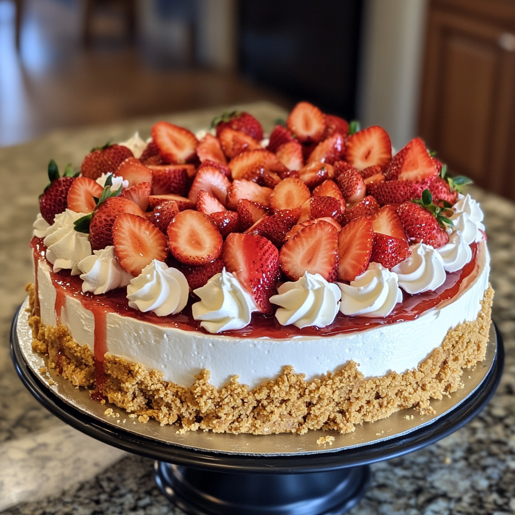 Berrylicious Strawberry Crunch Cheesecake Recipe