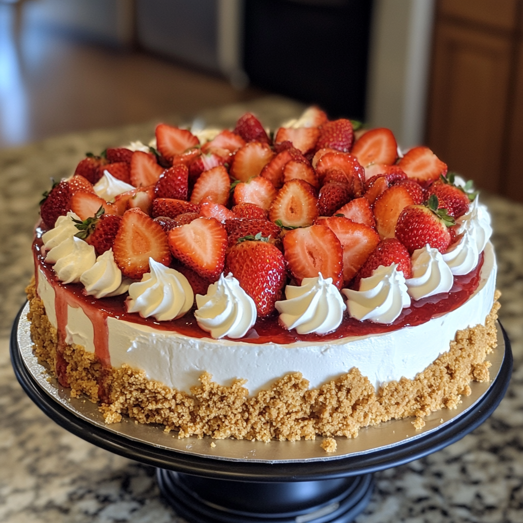 Berrylicious Strawberry Crunch Cheesecake Recipe