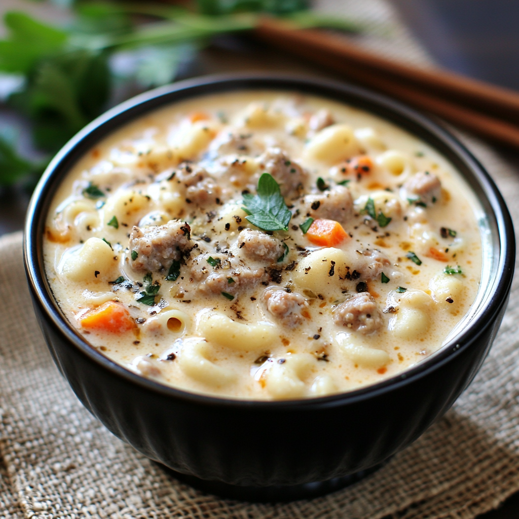 Creamy Parmesan Italian Sausage Ditalini Soup Recipe