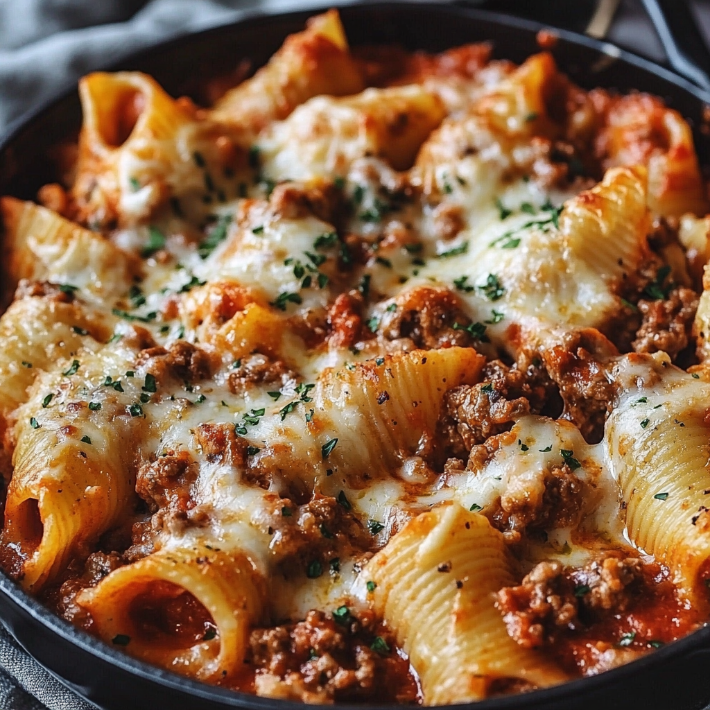 Creamy Ricotta Beef Stuffed Shells Pasta