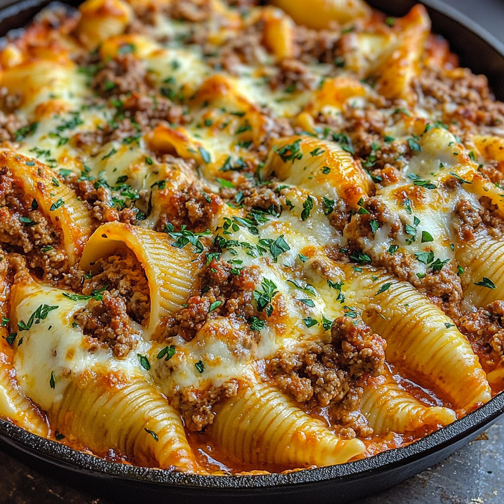 Creamy Ricotta Beef Stuffed Shells Pasta