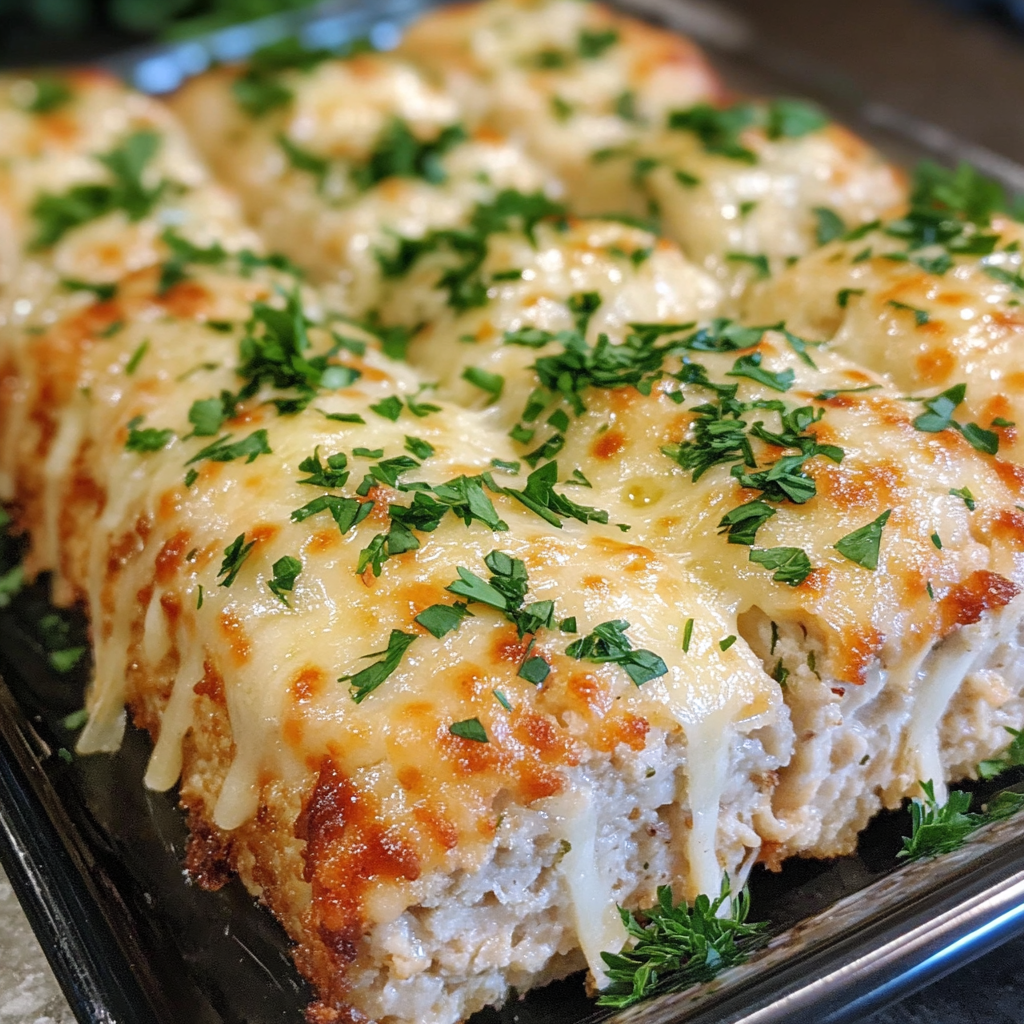 Garlic Parmesan Chicken Meatloaf