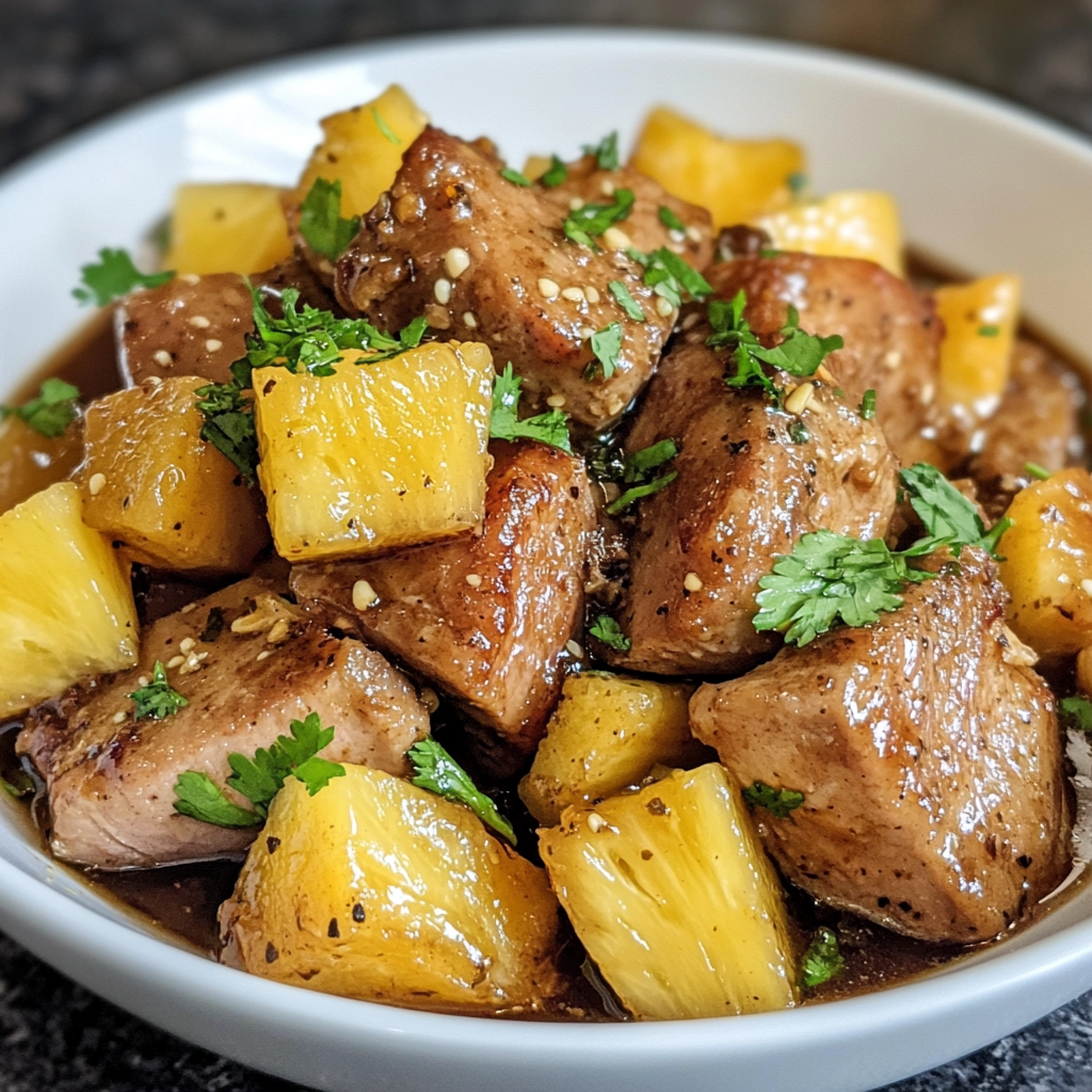 Slow Cooker Pineapple Pork Loin