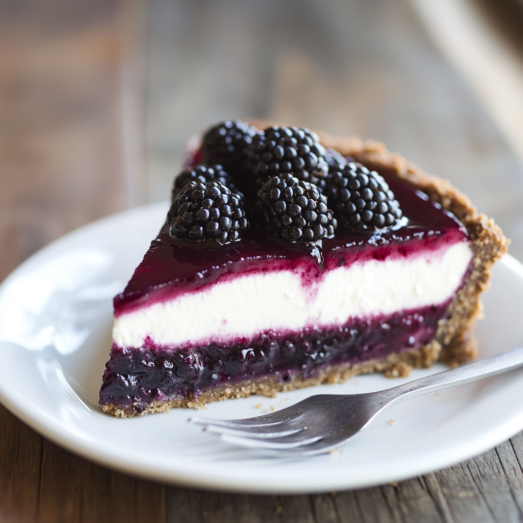 Blackberry Cheesecake with Fresh Berry Layer