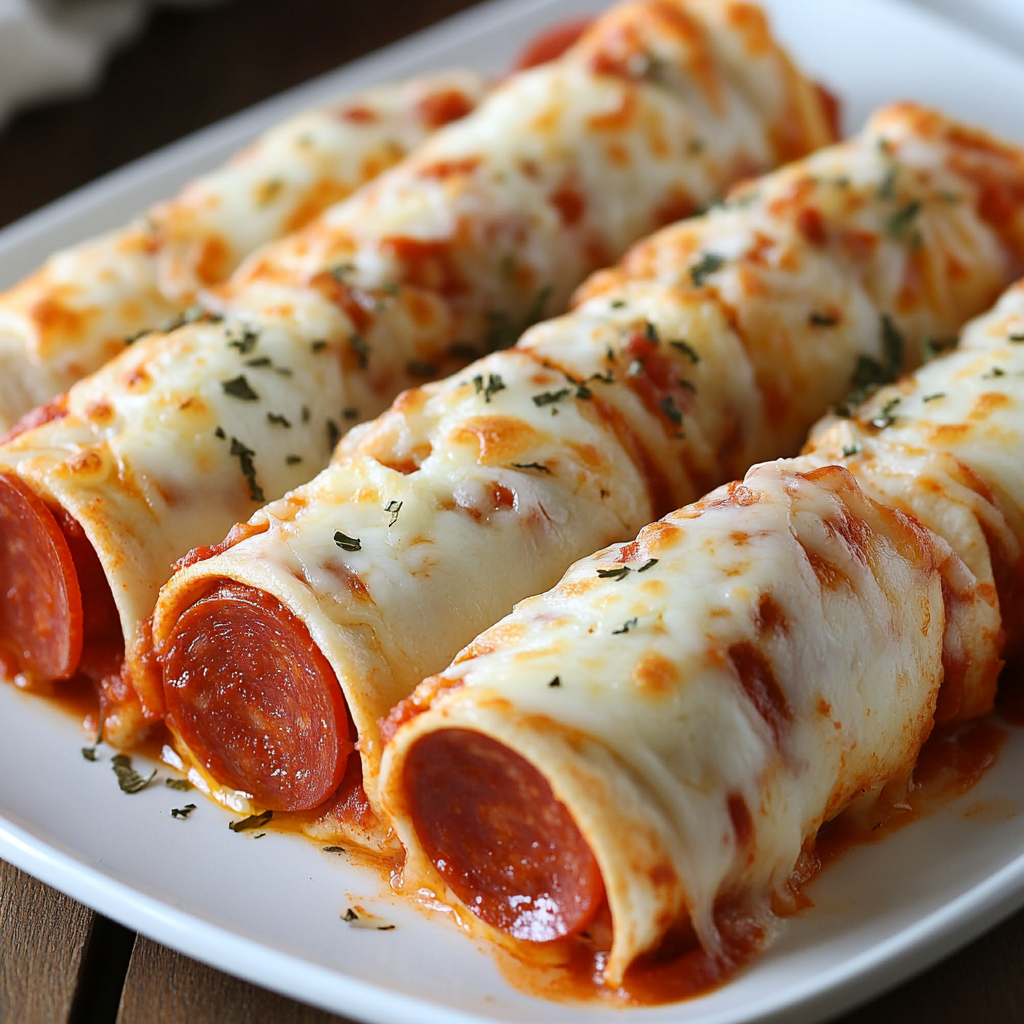 Cheesy Pepperoni Pizza Roll-Ups with Low-Carb Tortillas