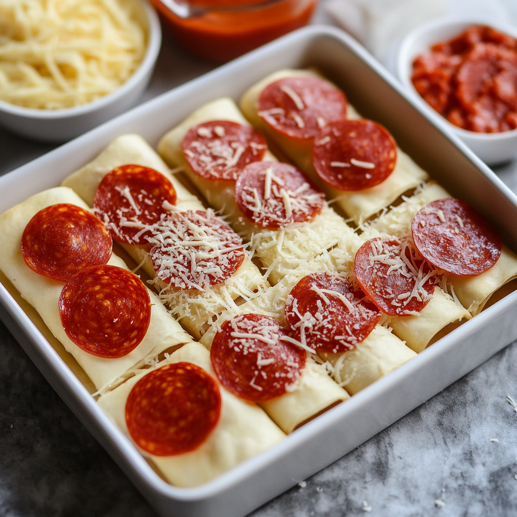 Cheesy Pepperoni Pizza Roll-Ups with Low-Carb Tortillas