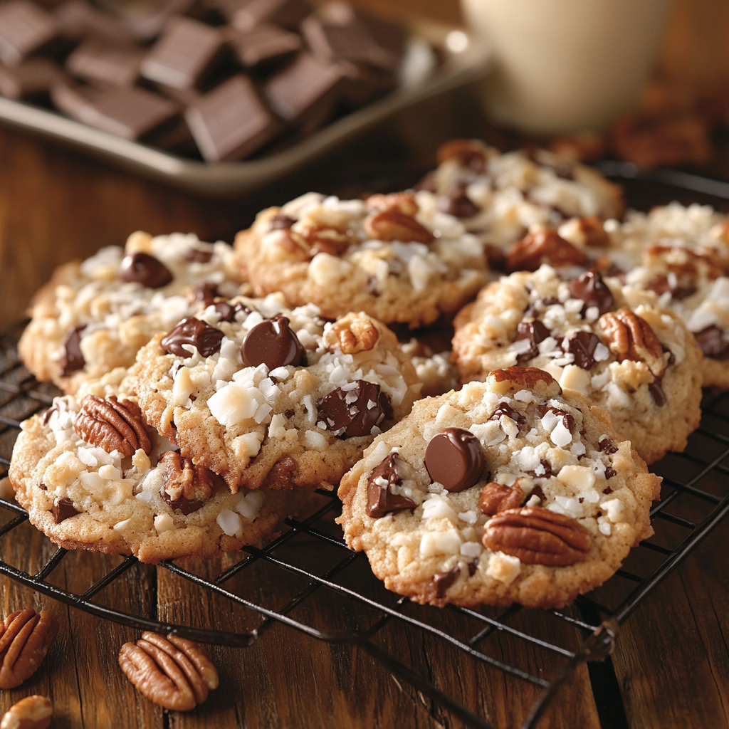 Chocolate Pecan Coconut Cookies