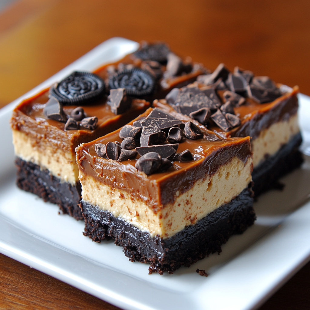 Decadent Dulce de Leche Chocolate Cheesecake Bars