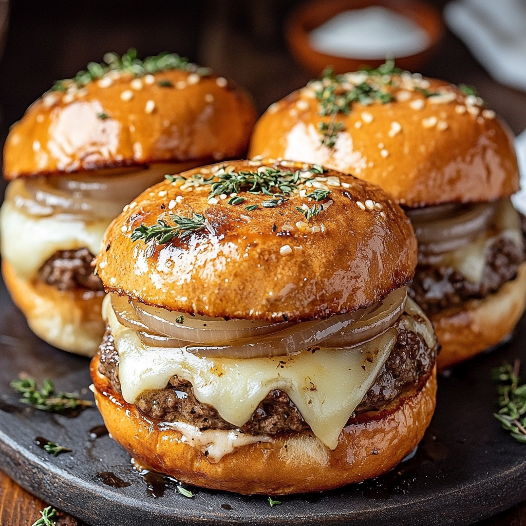 French Onion Soup Burgers Recipe