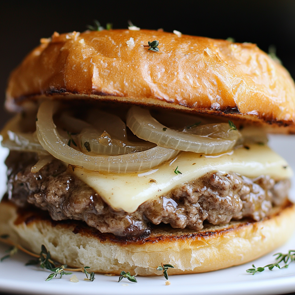 French Onion Soup Burgers Recipe