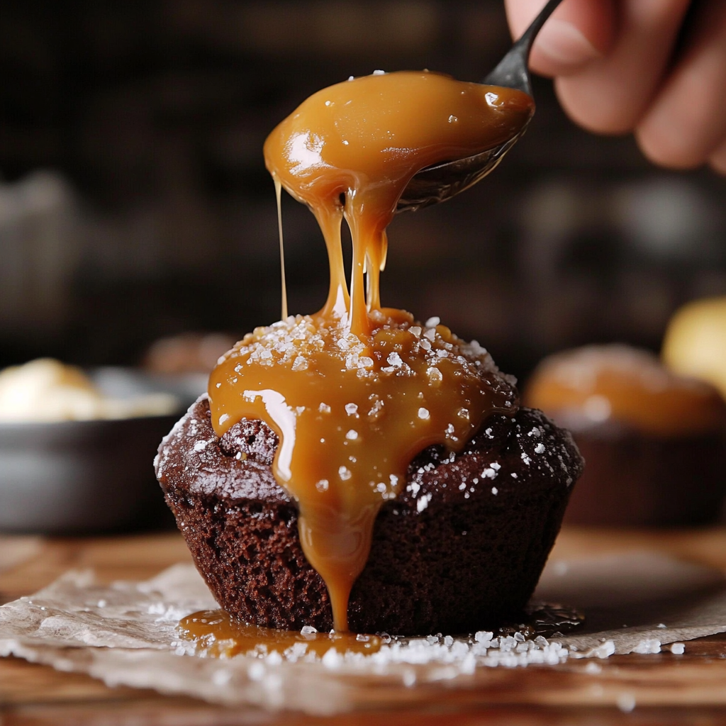 Irresistible Salted Caramel Lava Cupcakes