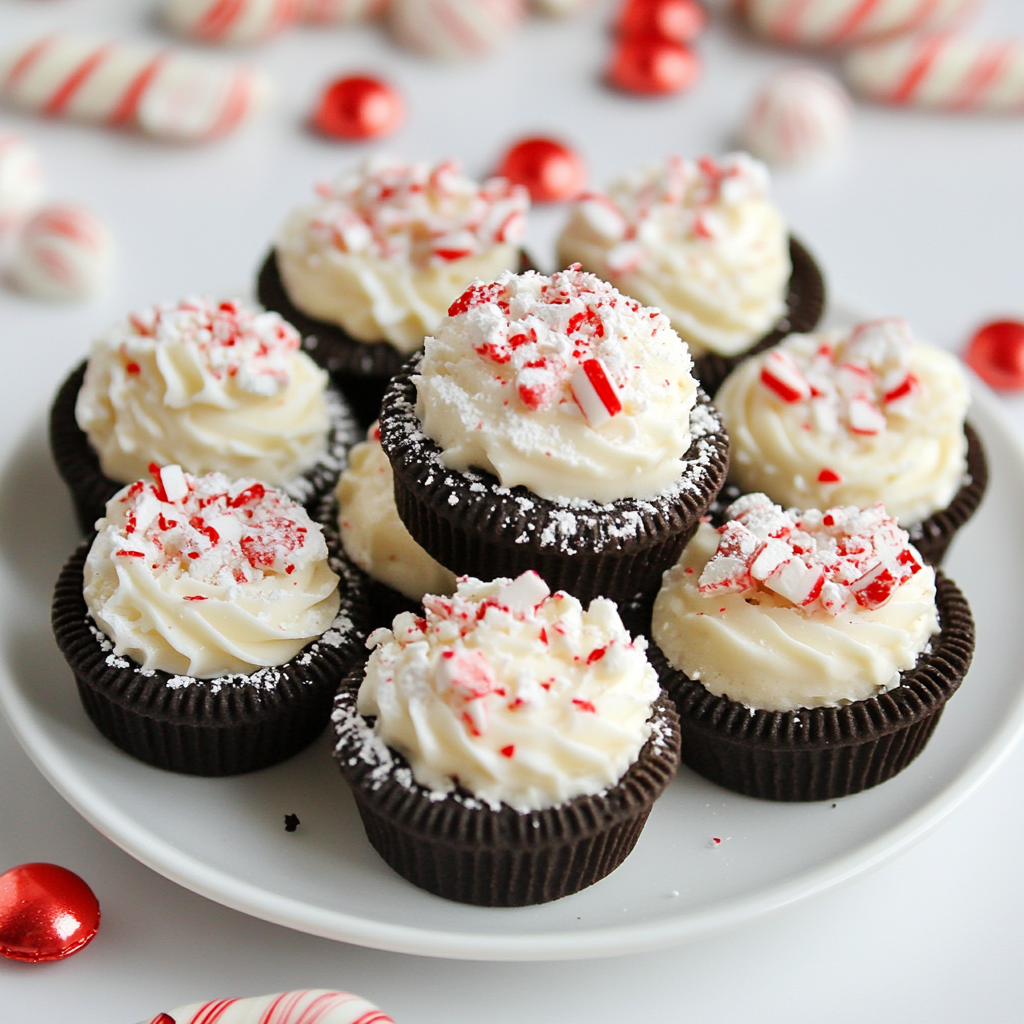 No-Bake Oreo Peppermint Cheesecake Bites Recipe