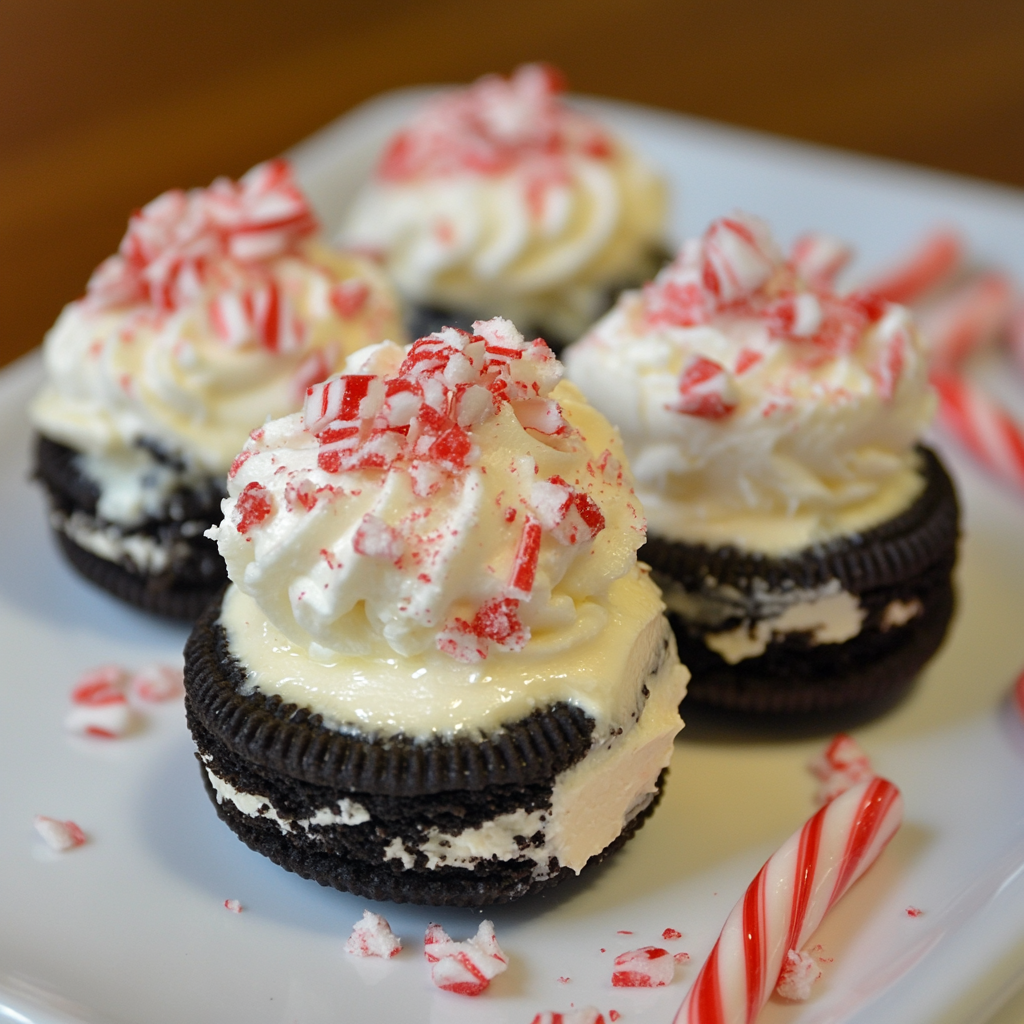 No-Bake Oreo Peppermint Cheesecake Bites Recipe