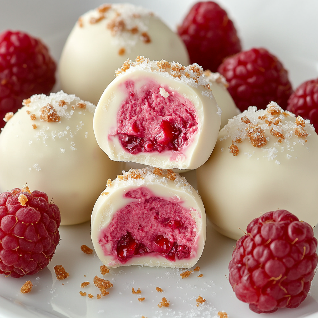 Raspberry Cheesecake Truffles