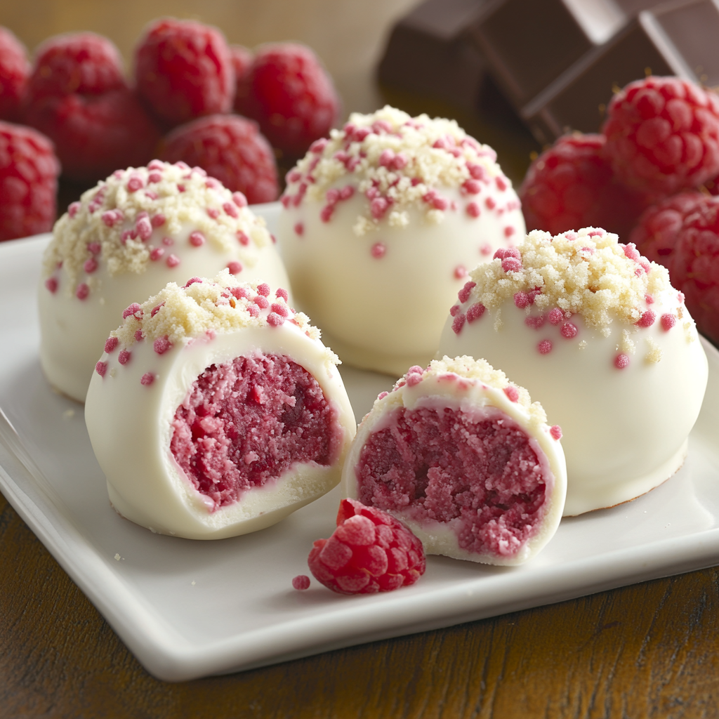 Raspberry Cheesecake Truffles