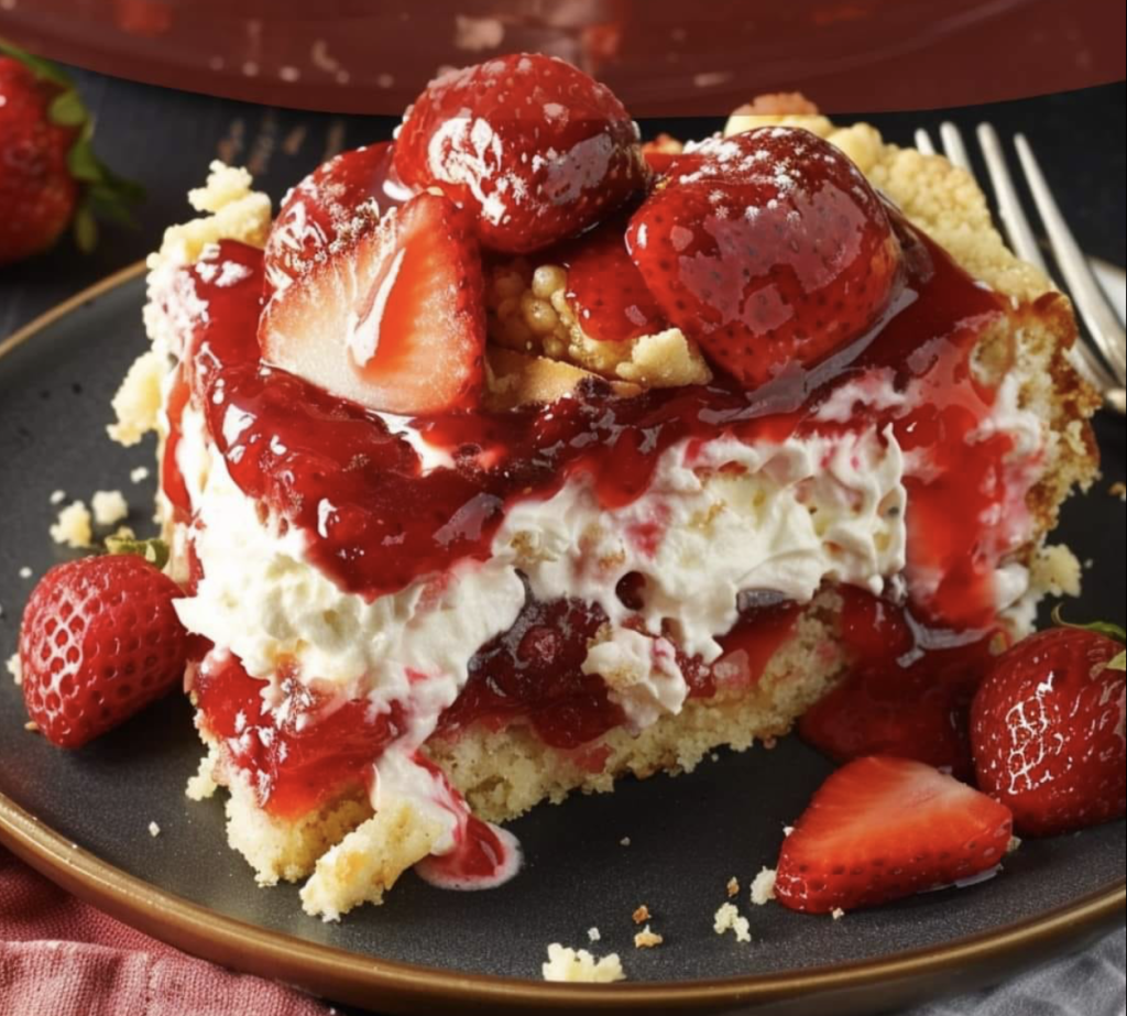 Strawberry Cheesecake Dump Cake