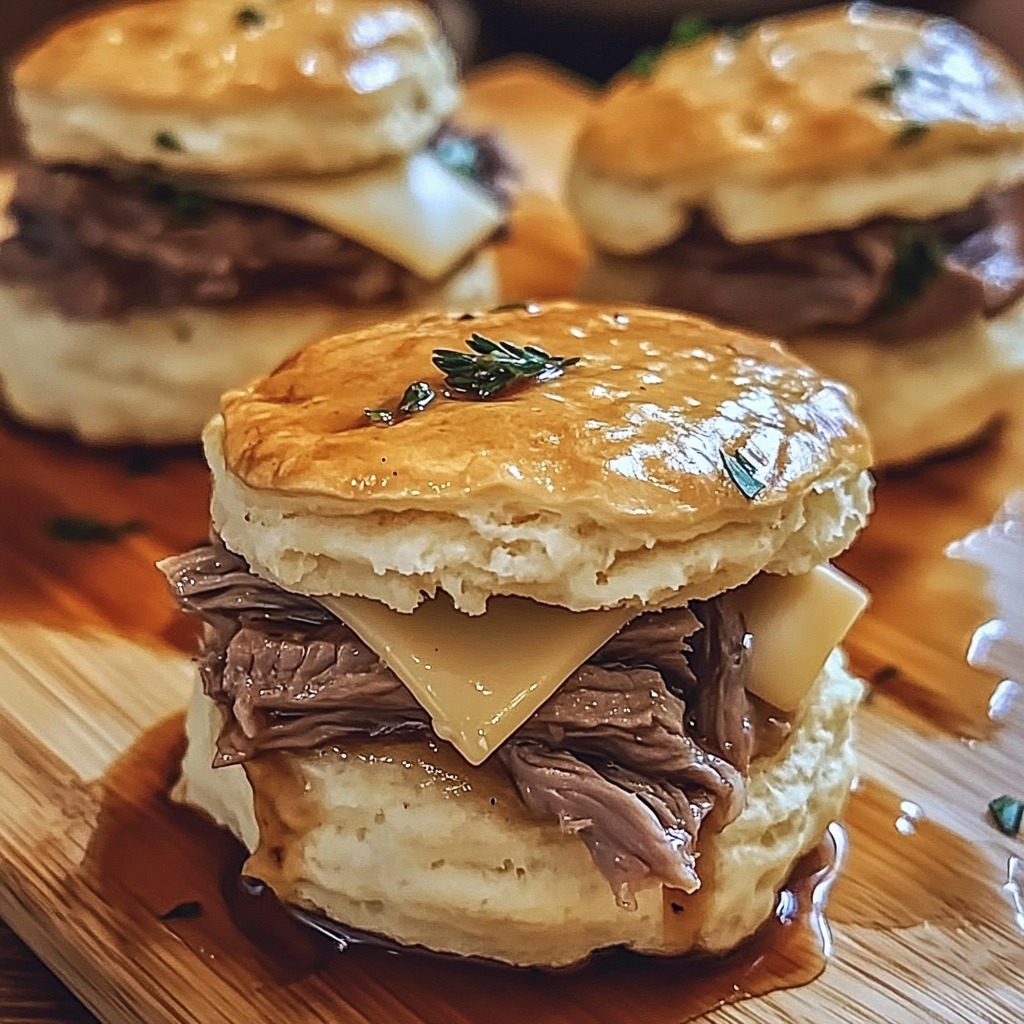 French Dip Biscuits: Savory Beef and Cheese Biscuit Delights