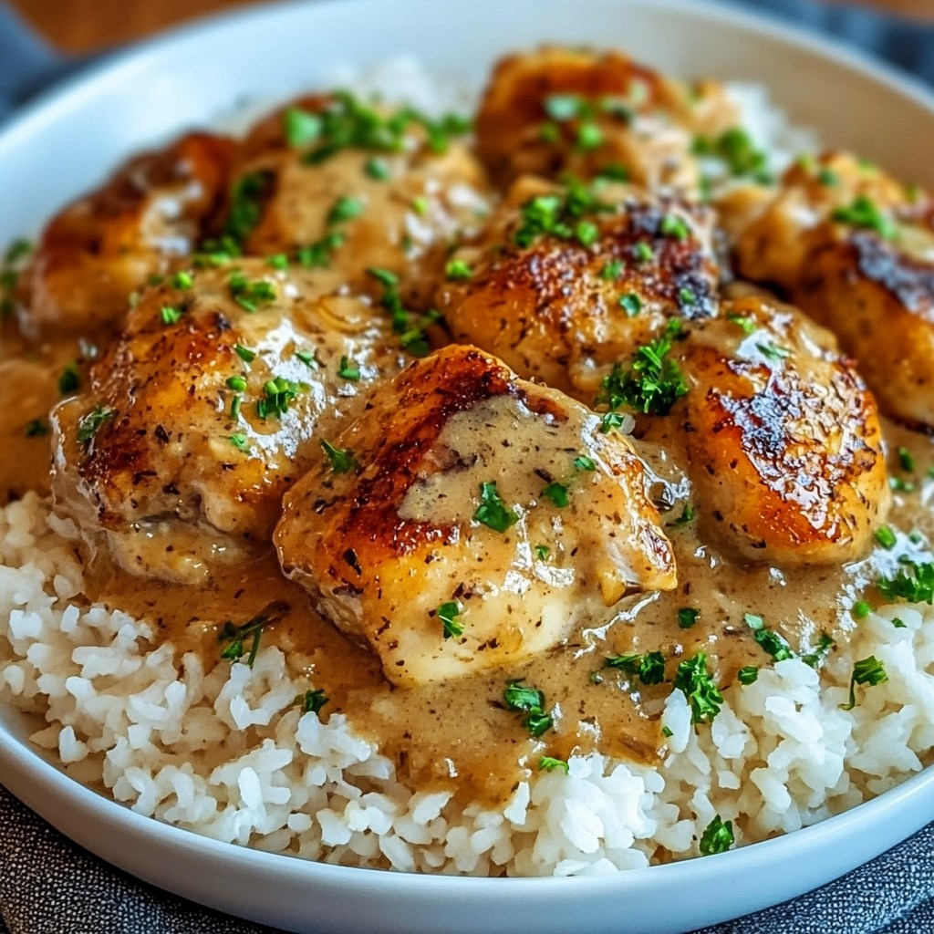 Smothered Chicken and Rice