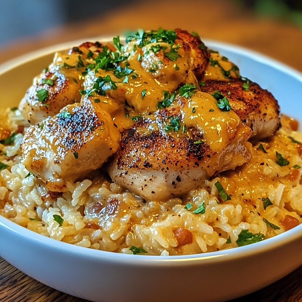 Smothered Chicken and Rice 