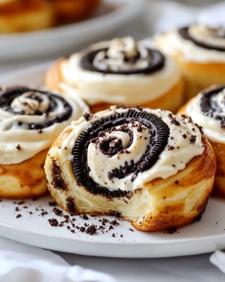 Oreo-Stuffed Cinnamon Rolls