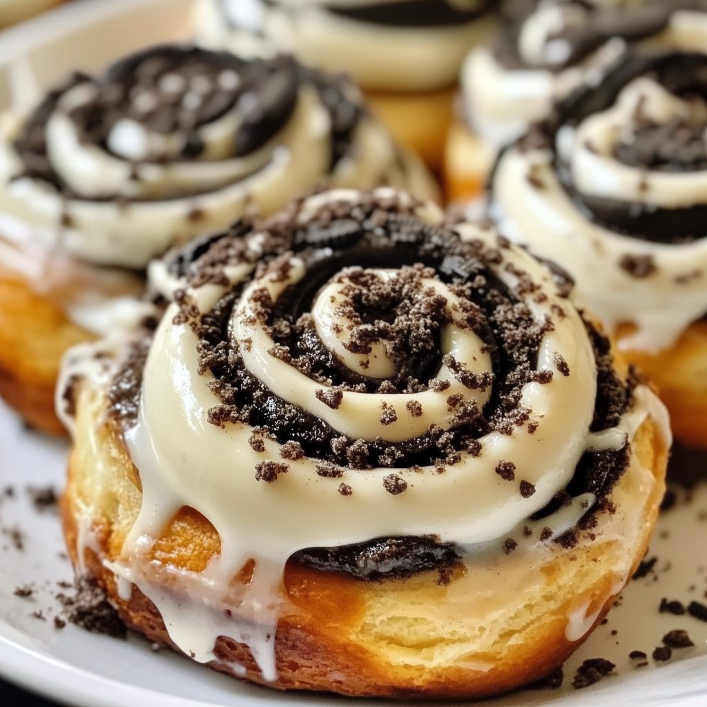 Oreo-Stuffed Cinnamon Rolls