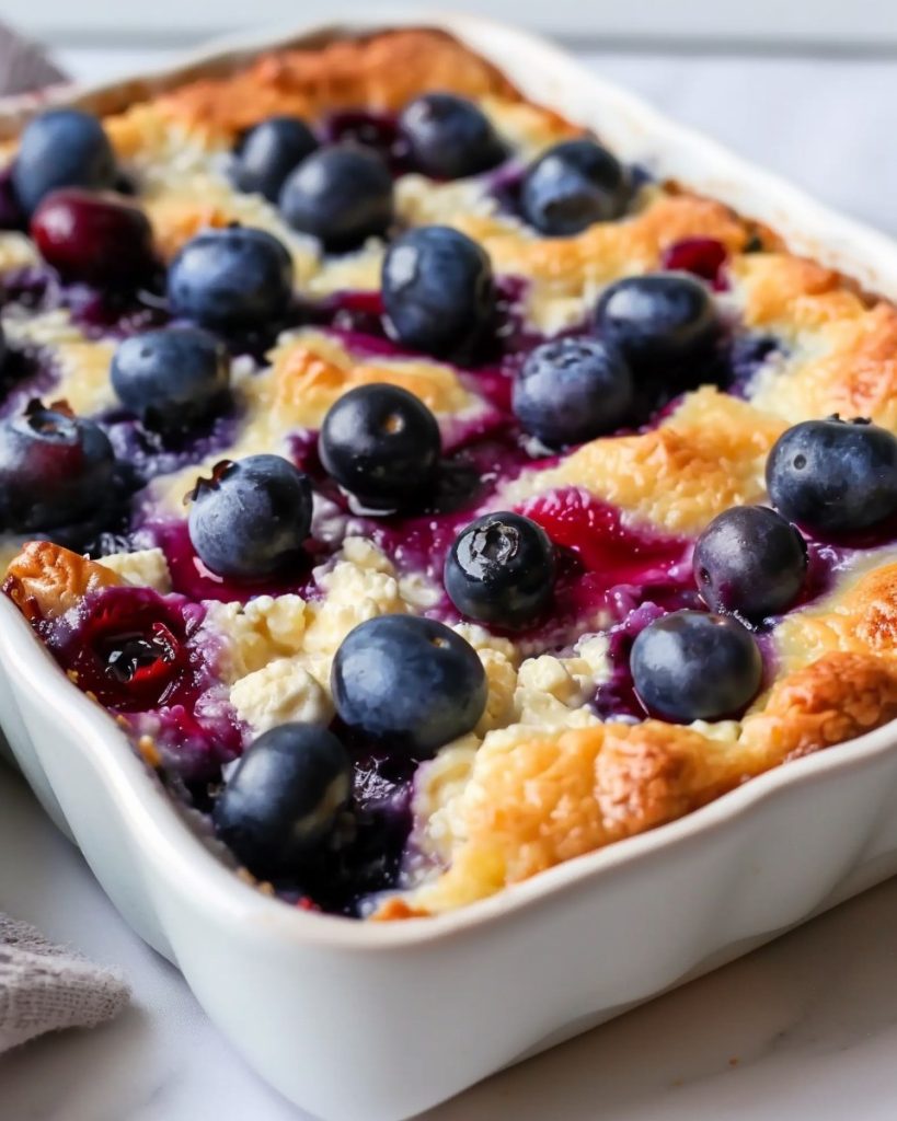 Blueberry Cottage Cheese Breakfast Bake