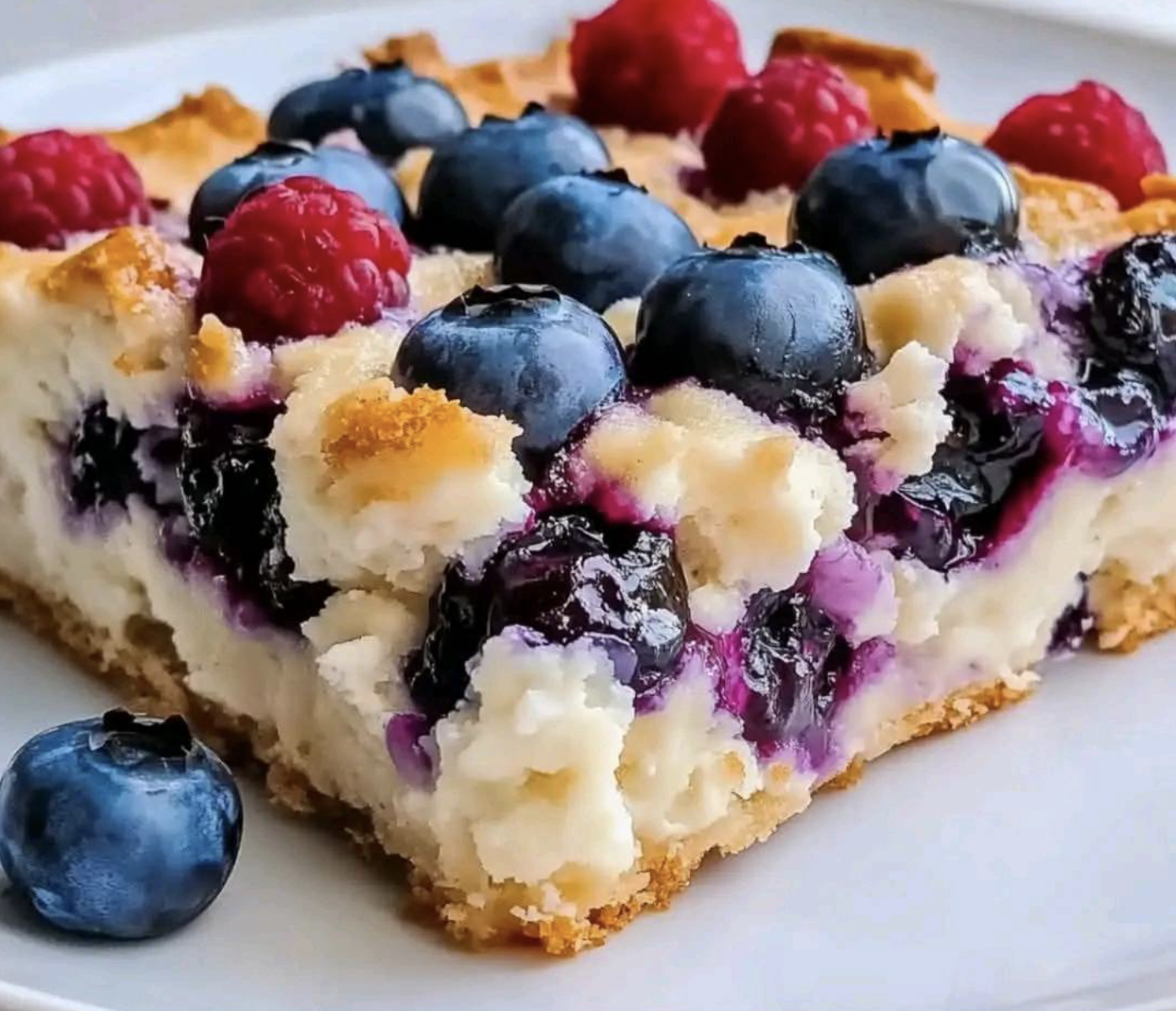 Blueberry Cottage Cheese Breakfast Bake