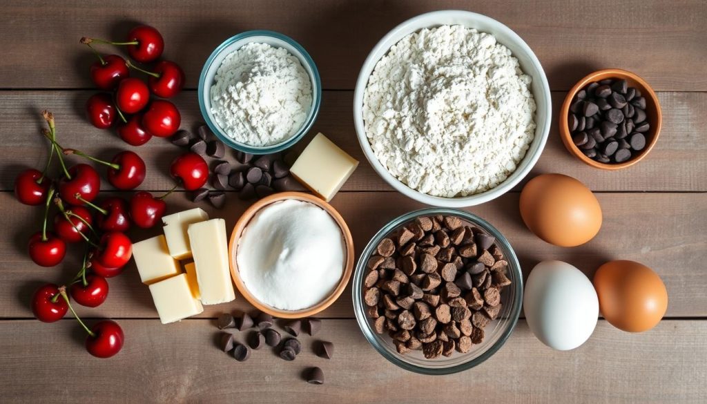 Maraschino Cherry Chocolate Chip Cookie Ingredients