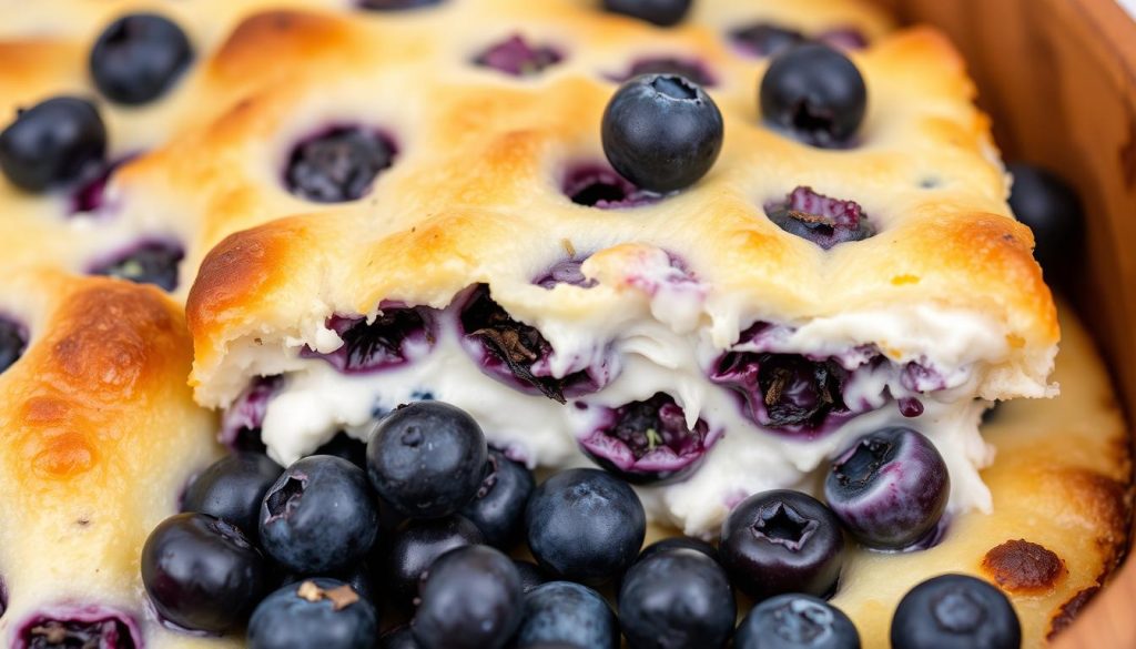 Blueberry Cottage Cheese Breakfast Bake Preparation